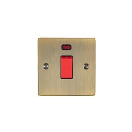 Eurolite Enhance Decorative 45Amp Switch with Neon Indicator Antique Brass