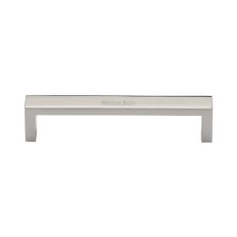 Heritage Brass Cabinet Pull Wide Metro Design 128mm CTC Polished Nickel Finish