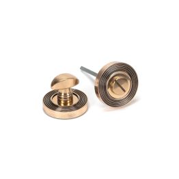 Polished Bronze Round Thumbturn Set (Beehive)