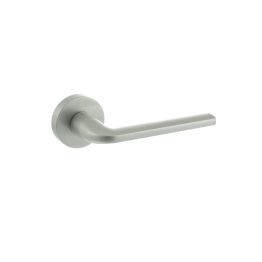 CleanTouch Anti-Bac Forme Milly Lever Door Handle on Minimal Round Rose - Satin Chrome
