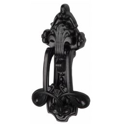 The Tudor Ornate Knocker Black Iron