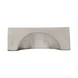Heritage Brass Drawer Cup Pull Hampshire Hammered Design 57mm CTC Satin Nickel Finish