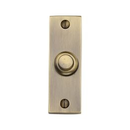 Heritage Brass Rectangular Bell Push Antique Brass finish