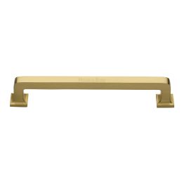 Heritage Brass Cabinet Pull Square Vintage Design 203mm CTC Satin Brass Finish