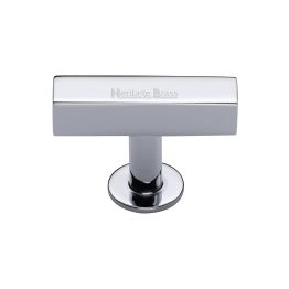 Heritage Brass Cabinet Knob Symmetrical Square Design 44mm Polished Chrome finish