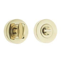 Jedo Designer Turns & Releases 35mm Round Rose no Indicator 38x8mm Brass Finish - By Frelan Hardware - JV2777PVD