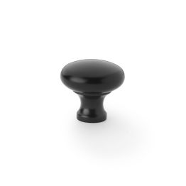 Alexander & Wilks - Wade Round Cupboard Knob - Black - 32mm