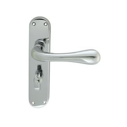 Astro Lever On Wc Backplate - Polished Chrome
