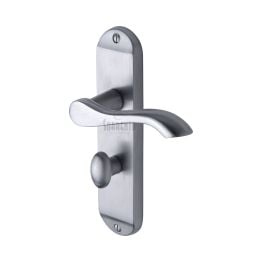 Sorrento Door Handle for Bathroom Aurora Design Satin Chrome finish