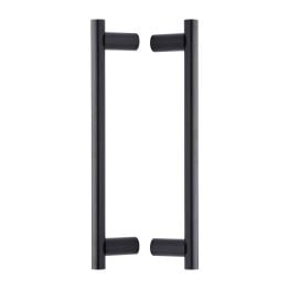 Heritage Brass Back to Back Door Pull Handle Round Bar Design 336mm Matt Bronze Finish