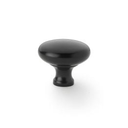 Alexander & Wilks - Wade Round Cupboard Knob - Black - 38mm