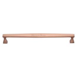 Heritage Brass Cabinet Pull Deco Design 254mm CTC Satin Rose Gold Finish