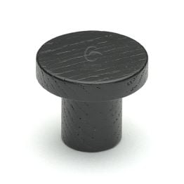 Wooden Cabinet Knob Circum Design 33mm Black Ash Finish
