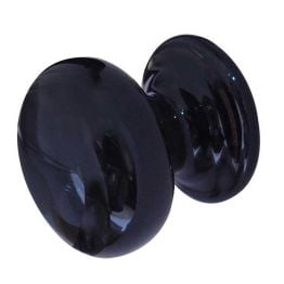 Jedo Porcelain Cupboard Knobs 33mm Black - By Frelan Hardware - JC65