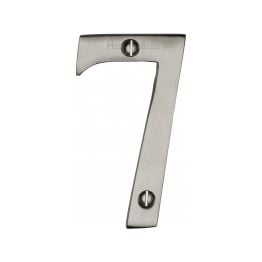 Heritage Brass Numeral 7 Face Fix 76mm (3") Satin Nickel finish