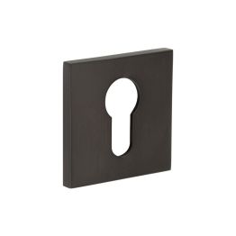 CR-T10 Dark Bronze Euro Keyway Square Rose Escutcheon - By Frelan Hardware - CR-U10DB