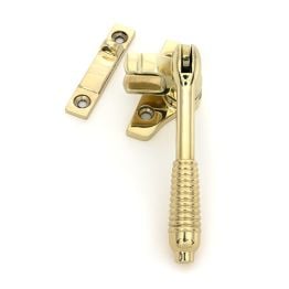 Polished Brass Night-Vent Locking Reeded Fastener (Steel Window)