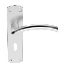 Serozzetta Tres Lever On Lock Backplate - Satin Chrome