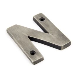 Antique Pewter Letter N