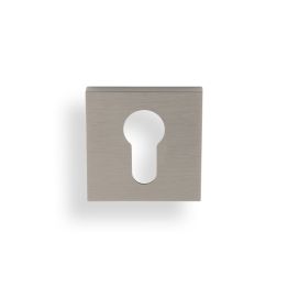 Valli Euro Profile Push-on Square Rosette Escutcheon - Satin Nickel PVD