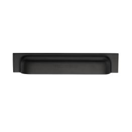 Heritage Brass Drawer Pull Military Design 152mm CTC Matt Black Finish