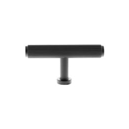 Millhouse Brass Battersea Linear T-Bar Cabinet Knob Handle - Matt Black