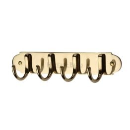 Heritage Brass Coat Hooks on Plate Polished Brass finish