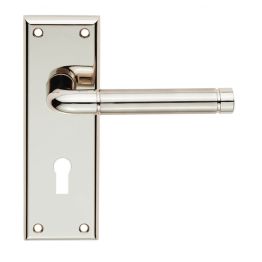 Serozzetta Quaranta Lever On Lock Backplate - Polished Nickel/Satin Nickel