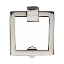 Heritage Brass Square Drop Pull Polished Nickel finish