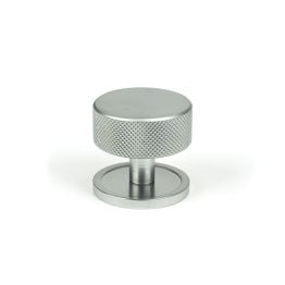 Satin Chrome Brompton Cabinet Knob - 38mm (Plain)