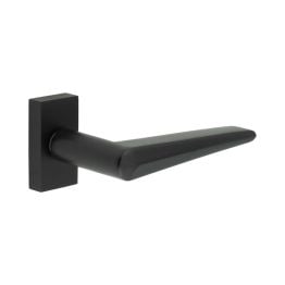 CR-107 Black Multi Point Rectangular Rose Door Handle - By Frelan Hardware - CR-107D4MB