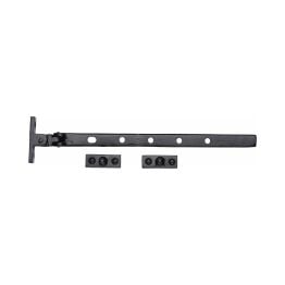 Black Iron Rustic Casement Window Stay 12"
