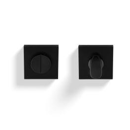 Valli Turn & Release Push-on Square Rosette - Matt Black PVD