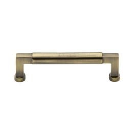 Heritage Brass Cabinet Pull Bauhaus Design 128mm CTC Antique Brass Finish