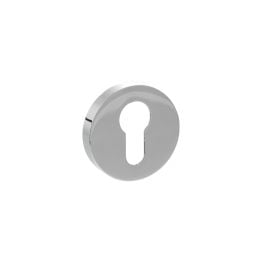Senza Pari Euro Escutcheons on Minimal Round Rose - Polished Chrome