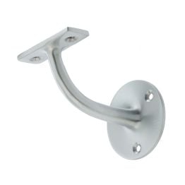 Jedo Solid Brass Handrail Brackets 75mm Satin Chrome - By Frelan Hardware - JV85HBSC