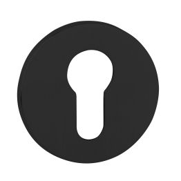 Tupai Rapido 5S Line Euro Escutcheons on 5mm Slimline Round Rose - Pearl Black