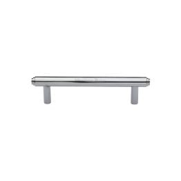 Heritage Brass Cabinet Pull Stepped Design 96mm CTC Polished Chrome finish
