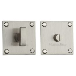 Heritage Brass Square Low profile Thumbturn & Emergency Release Satin Nickel finish