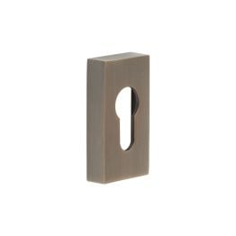 CRES Rectangular Antique Brass Euro Escutcheon - By Frelan Hardware - CRES404AB