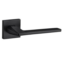 Oro&Oro Sienna Lever Door Handle on Square Rose - Matt Black