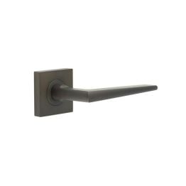 Mayfair Door Handle on Square Plain Rose Dark Bronze - By Frelan Hardware - BUR10KIT84