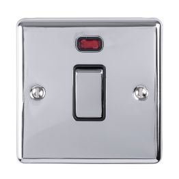 Eurolite Enhance Decorative 20Amp Switch with Neon Indicator Polished Chrome