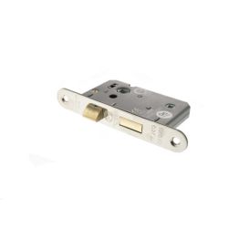 Atlantic Radius Corner Bathroom Lock [CE] 3" - Polished Nickel