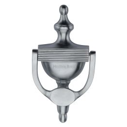 Heritage Brass Urn Knocker 7 1/4" Satin Chrome finish