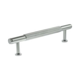 Millhouse Brass Battersea Linear T-Bar Cabinet Pull Handle 128mm - Polished Chrome