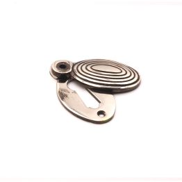 Oval Beehive Escutcheon Aged Nickel