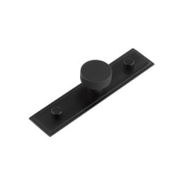 Wenlock Cupboard Knobs 30mm Stepped Backplate Matt Black - By Frelan Hardware - HOX-130MB-6090MB