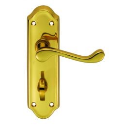 Ashtead Lever On Wc Backplate - Polished Brass