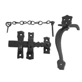 Antique Gate Catches 156mm Black - By Frelan Hardware - JAB30